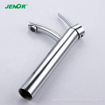 Square Water Saving Tall Brass Basin Faucet